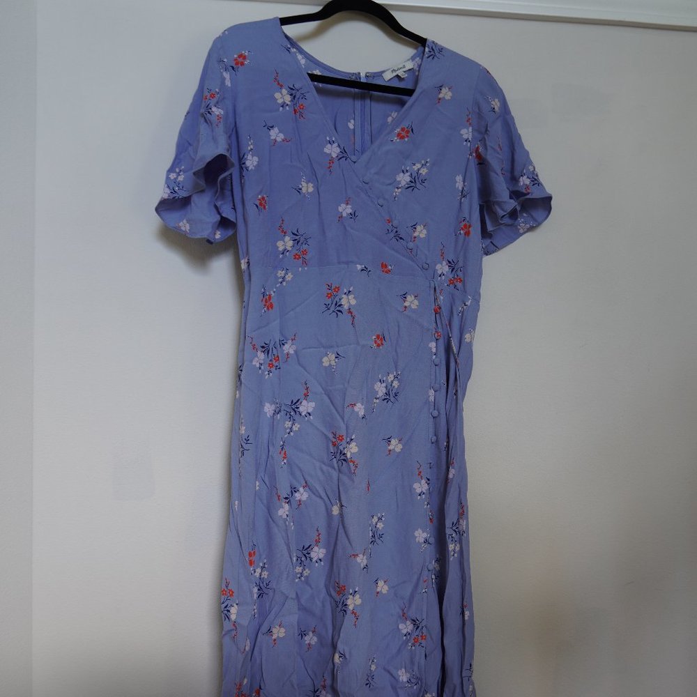 Madewell Floral Faux-Wrap Dress